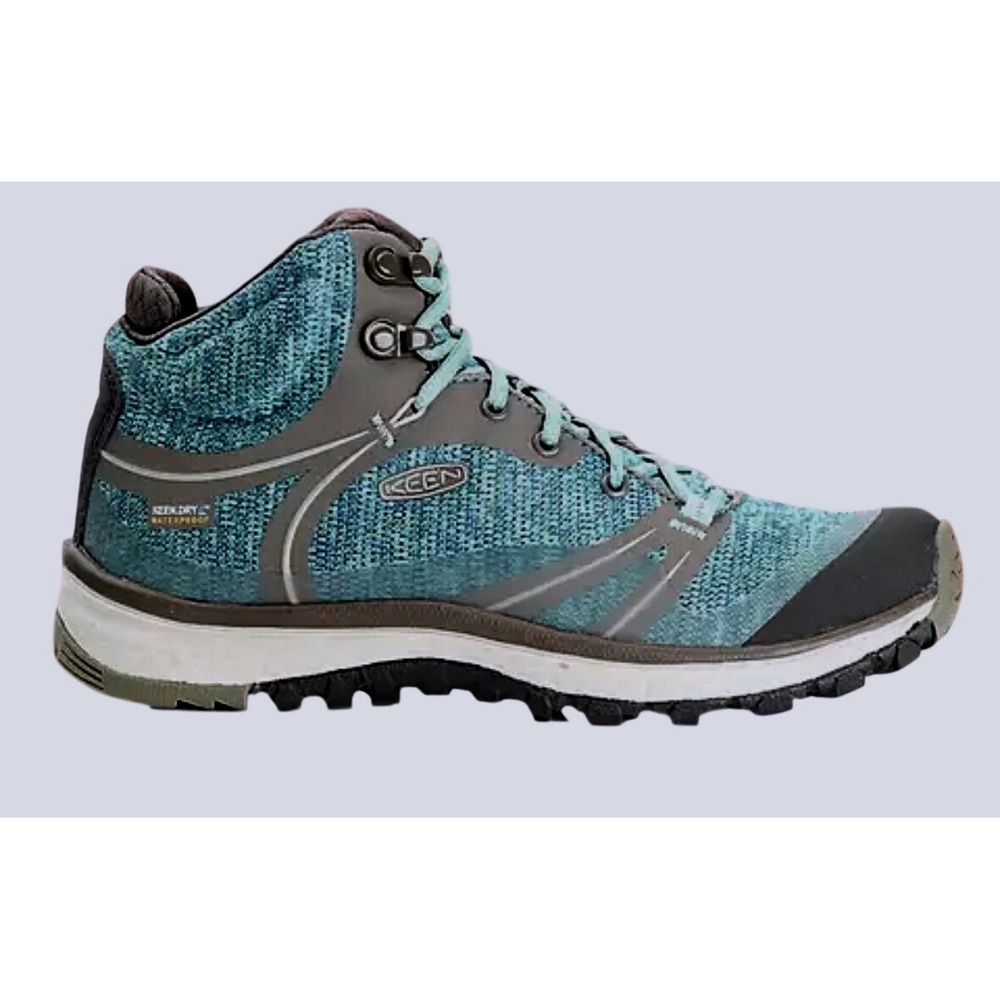 Keen Women's Terradora Waterproof Lace Up Hiking Boot - Grey Teal Malachite - 7